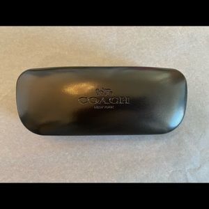 Coach Black Eyeglass Case with Coach Cleaning Cloth